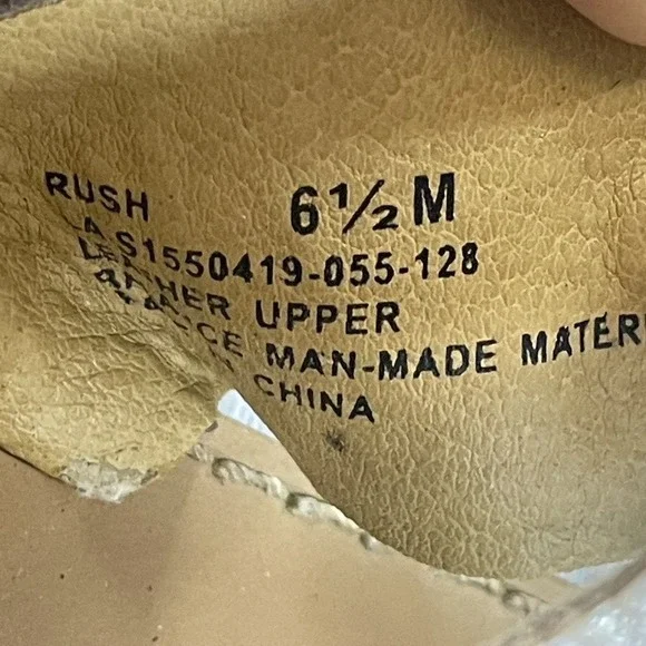 Latigo Rush Women's Sandal Silver Leather 6.5 Double Strap Buckle Boho Comfort - Picture 8 of 10